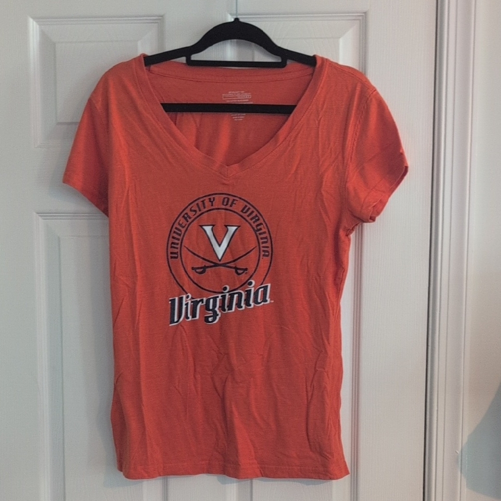 Women's Orange V-Neck Tee